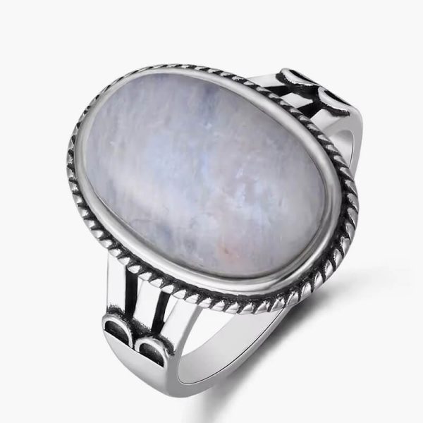 S925 Silver Large Stone 11x17MM Natural Labradorite Tiger Eye Ring for Women Fine Jewelry Party Wedding Anniversary Gift - Image 4