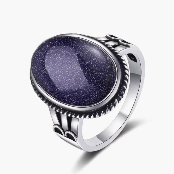 S925 Silver Large Stone 11x17MM Natural Labradorite Tiger Eye Ring for Women Fine Jewelry Party Wedding Anniversary Gift - Image 5